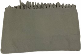 Fleece deken CALLEN - Bruin/Grijs - Fleece - 130 x 160 cm - XXL - Dekentje - Deken - Fleecedeken - Winter - Kerstcadeau