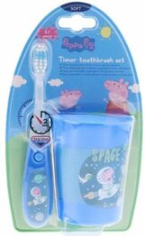 Timer Tandenborstel Peppa Pig - Blauw - Kunststof - 2 Delig