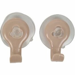 Zelfklevende haakjes - HAILEY - Roze - Kunststof - 6 x 5 cm - Set van 2