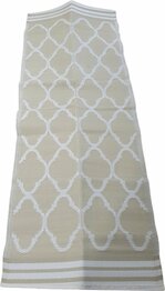 Tuintapijt Tuinkleed met print SAINT TROPEZ - Rechthoek / Loper model - Beige / Wit - 70 x 200 cm