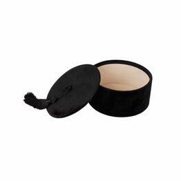 Fluwelen sieradendoos ALEXIA - Zwart - polyester / Karton - 13 x 7 cm 