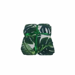 Luxe Plaid FALL COLLECTION THEODORE - Botanical Print - Polyester / Katoen - 130 x 160 cm - Deken - Dekentje - Thuis - Huis