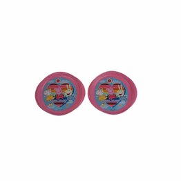 Peppa Pig bordjes voor kinderen - Roze / Multicolor - Kunststof - ⌀ 20 x h 2 cm - 2 Stuks - Kinderservies - Bord - Eten - Servies 