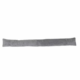 Tochtrol grijs - Patroon - Velvet look - 90 x 12 cm -  Polyester - Tochtstopper - Windstopper 