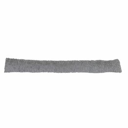 Tochtrol grijs - Fluffy - Velvet look - 90 x 12 cm -  Polyester - Tochtstopper - Windstopper 