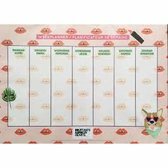 Weekplanner Bouffants & Broken Hearts - Roze / Multicolor - Papier - 42 x 30 cm