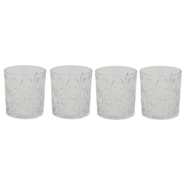Whiskey- of Water glazen - set van 4 - Transparant - 230 ml