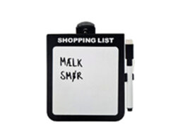 Whiteboard geschikt voor kinderwagen met pen - Zwart / Wit - Kunststof - 12 x 14 cm