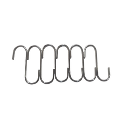 S-haken set van 6 ERIC - Zilver - Metaal - 9 x 0,3 cm