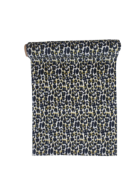 Decoratiestof Panter print - Wit / Zwart - Polyester - 28 x 150 cm 