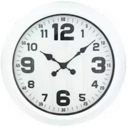 Klassieke Stationsklok HOGSWORTH Wit - Wandklok - 40 cm - Muurklok - Kunststof