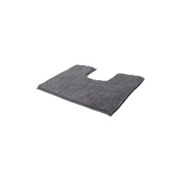Hoogwaardige Wc / Toiletmat REECE- Donker Grijs- Luxe Polyester - 50 X 40 cm - Antislip