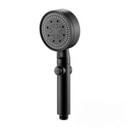 Hydrostream Douchekop - Zwart - Polycarbonaat - 24 x 9 cm - Waterbesparend - Handdouche