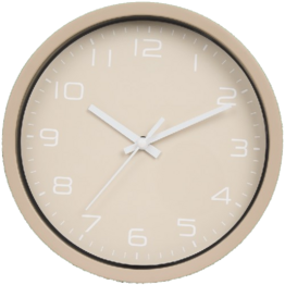 Klok SAMSKI - Beige / Wit - Kunstof / Glas - Ø 20 cm Interieur - Wonen - Lifestyle - Woonkamer