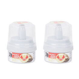 Schoenpoets met spons POETSIE - Neutraal - Kunststof - 50 ml - Set van 2 - Shoeshiner - Schoensmeer