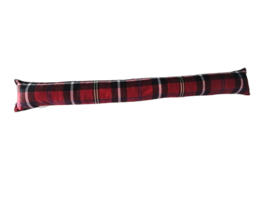 Geruite Tochtrol / Tochtstopper – Rood / Zwart – Karo Motief – Anti Tocht – 88 cm – Warm & Stijlvol – Polyester – Plaid Look