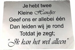 Muursticker - Quote - Zwart / Wit - 48 x 68cm
