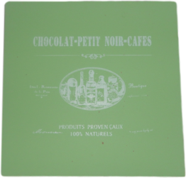 Luxe vintage onderzetter met tekst OLIVIA - Groen - MDF - set van 4