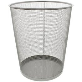 Prullenbak RICHARD - 15 L - Zilver -  Ø 30 x 35 cm