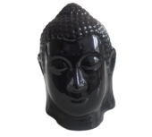 Beeld boeddha hoofd VINCE - Zwart - 16 cm Beeld boeddha hoofd VINCE - Zwart - 16 cm