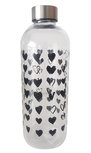 Waterfles HEARTS - Zwart - Plastic - 1 Liter - Ø 9 h 23.5 cm Waterfles HEARTS - Zwart - Plastic - 1 Liter - Ø 9 h 23.5 cm