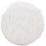 Bontkleedje TINE - imitatie bont - Wit - Ø 35 cm Bontkleedje TINE - imitatie bont - Wit - Ø 35 cm