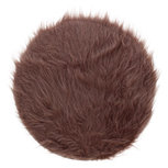 Bontkleedje TINE - imitatie bont - Bruin - Ø 35 cm Bontkleedje TINE - imitatie bont - Bruin - Ø 35 cm