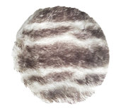 Bontkleedje TINE - imitatie bont - Wit / Zwart - Ø 35 cm Bontkleedje TINE - imitatie bont - Wit / Zwart - Ø 35 cm