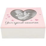 Geboortedoos MARION - Roze / Wit - Hout - 24 x 24 x 8 cm Geboortedoos MARION - Roze / Wit - Hout - 24 x 24 x 8 cm