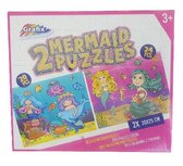Puzzel Zeemeermin met glitters - Multicolor - Karton - 20 x 25 cm - set van 2 puzzels Puzzel Zeemeermin met glitters - Multicolor - Karton - 20 x 25 cm - set van 2 puzzels