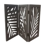 Raamscherm met blad motief WILLY - Groenbruin - Hout - 60 x 1.2 x 40 cm Raamscherm met blad motief WILLY - Groenbruin - Hout - 60 x 1.2 x 40 cm