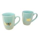 Super Dad Beker / mokkenset - Groen / Goud - set van 2 - Giftset Super Dad Beker / mokkenset - Groen / Goud - set van 2 - Giftset