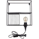 Wandrek met gloeilamp NYNKE - Zwart - Metaal - 30 x 30 x 10 cm Wandrek met gloeilamp NYNKE - Zwart - Metaal - 30 x 30 x 10 cm