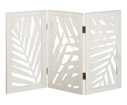 Raamscherm met blad motief WILLY - Wit - Hout - 60 x 1.2 x 40 cm Raamscherm met blad motief WILLY - Wit - Hout - 60 x 1.2 x 40 cm