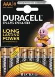 Duracell AAA Plus Power batterijen - 8 stuks Duracell AAA Plus Power batterijen - 8 stuks