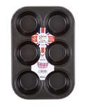 Wham Essentials Muffinvorm - Zwart - Staal - 6 Stuks Wham Essentials Muffinvorm - Zwart - Staal - 6 Stuks