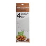 Muller Millecroquettes oplegplankjes - Wit - Kunststof - 28 x 12,6 cm Muller Millecroquettes oplegplankjes - Wit - Kunststof - 28 x 12,6 cm
