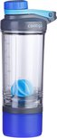 Contigo Shake & Go FIT + compartiment - Blauw / Grijs - 650 ml - Kunststof Contigo Shake & Go FIT + compartiment - Blauw / Grijs - 650 ml - Kunststof