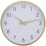Klok LIANNE - Goud / Wit - Ø 26.5 cm - Kunststof - Rond Klok LIANNE - Goud / Wit - Ø 26.5 cm - Kunststof - Rond