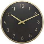 Klok LIANNE - Goud / Zwart - Ø 26.5 cm - Kunststof - Rond Klok LIANNE - Goud / Zwart - Ø 26.5 cm - Kunststof - Rond