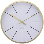 Klok LIESBETH - Goud / Wit - Ø 26.5 cm - Kunststof - Rond Klok LIESBETH - Goud / Wit - Ø 26.5 cm - Kunststof - Rond
