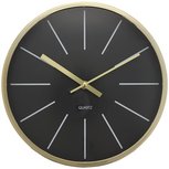 Klok LIESBETH - Goud / Zwart - Ø 26.5 cm - Kunststof - Rond Klok LIESBETH - Goud / Zwart - Ø 26.5 cm - Kunststof - Rond