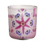 Bolsius geurkaars in glas met bloemetjes motief - Roze - Ø 8 x h 8 cm Bolsius geurkaars in glas met bloemetjes motief - Roze - Ø 8 x h 8 cm