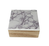 Opbergbox GUUSJE - Marmer / Bruin - Hout - 20 x 20 x 8.5 cm - Vierkant Opbergbox GUUSJE - Marmer / Bruin - Hout - 20 x 20 x 8.5 cm - Vierkant