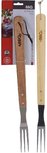 BBQ Vork - Bruin / Zilver - Hout / RVS - 46 cm BBQ Vork - Bruin / Zilver - Hout / RVS - 46 cm