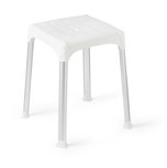 Eezzy Bad en douchestoel - Wit / Zilver - Kunststof - 30.5 x 30.5 x 42 cm Eezzy Bad en douchestoel - Wit / Zilver - Kunststof - 30.5 x 30.5 x 42 cm