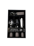 Home+ 24-delig bestekset - Grijs / Zilver - 6-personen Home+ 24-delig bestekset - Grijs / Zilver - 6-personen