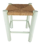 Houten krukje LOTTE - Groen / Bruin - Hout / Touw - 30 x 30 x 38 cm Houten krukje LOTTE - Groen / Bruin - Hout / Touw - 30 x 30 x 38 cm
