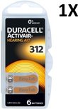 Duracell 312 ActivAir Hoorbatterijen - Bruin - 1x - 6 Stuks Duracell 312 ActivAir Hoorbatterijen - Bruin - 1x - 6 Stuks