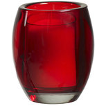 Bolsius Kandelaar Oval light 100/84 Rood + vulling - Blauw - Glas - Ø 8.5 x h 10 cm Bolsius Kandelaar Oval light 100/84 Rood + vulling - Blauw - Glas - Ø 8.5 x h 10 cm